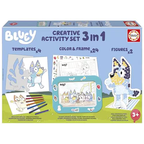 Educa Set Creativo Bluey 3D para Pintar y Dibujar Personajes de la Serie