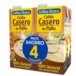 Gallina Blanca Caldo Casero de Pollo 100% Natural, Sin Gluten y Bajo en Grasa