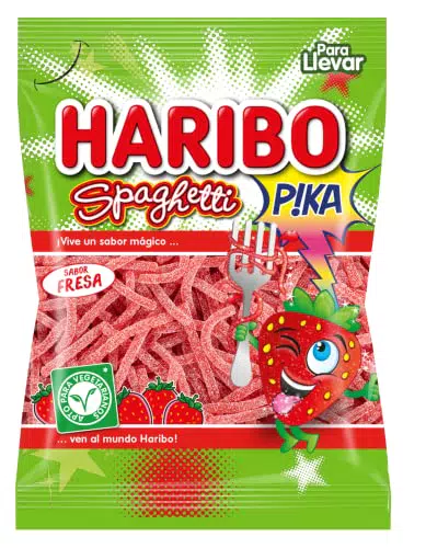 HARIBO Spaghetti Fresa Pika – Caramelos de Goma Sabor Fresa