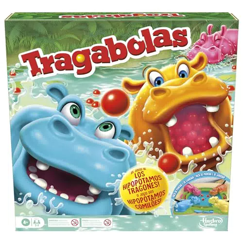 Hasbro Gaming Tragabolas - Juego de mesa para niños, divertido y familiar