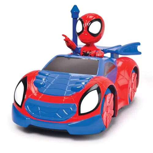 Jada Spidey Web Crawler vehículo radio control con figura, escala 1:24