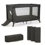 Kinderkraft Joy Light cuna de viaje y parque para bebé, plegado fácil y entrada lateral