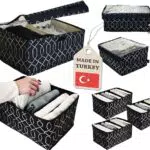 KRAPPS Organizador de armario con cajas decorativas y separadores de ropa