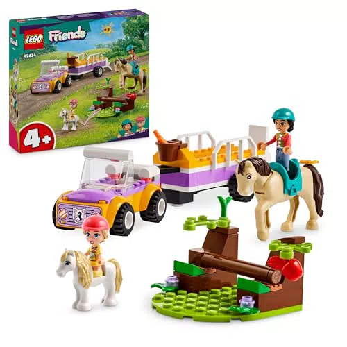 LEGO Friends 42634 Remolque de Caballo y Poni con Mini Muñecos y Accesorios