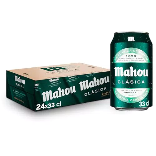 Mahou Clásica Cerveza Dorada Lager, Auténtica Cerveza Mahou Con Sabor Suave