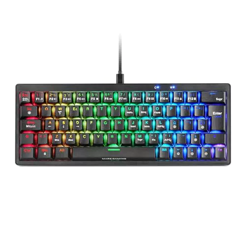 Mars Gaming MKULTRA - Teclado Mecánico Compacto 96% con Switch Outemu Rojo