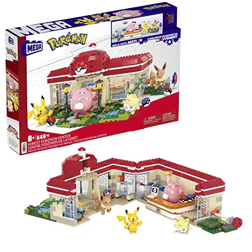 Mattel Mega Construx Centro Pokémon en el Bosque con 4 Personajes, +8 años