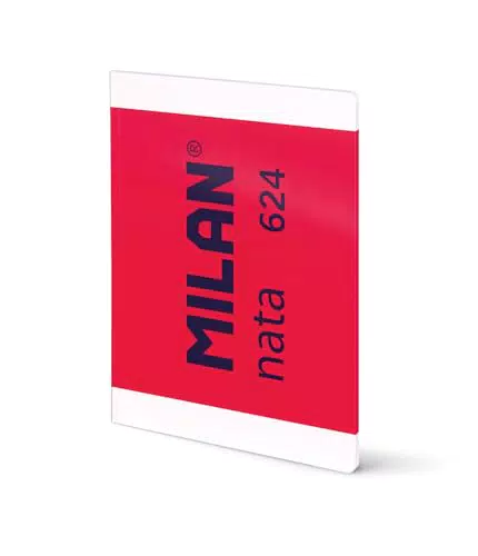 MILAN Libreta A4 encolada con papel blanco nata, modelo rosa