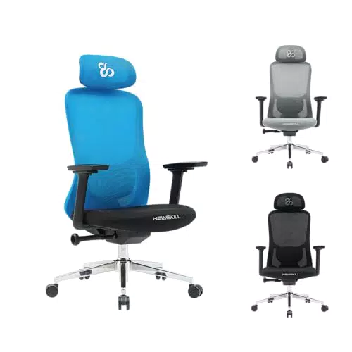NEWSKILL NUE Silla ergonómica con reposabrazos 3D y respaldo de malla transpirable