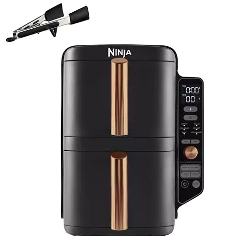 Ninja SL400EUCP Freidora de aire doble con cajón vertical y 6 funciones de cocción