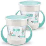 NUK Mini Magic Cup taza antigoteo de 360° con asas, sin BPA, para bebés +6 meses