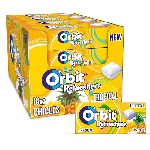 Orbit Refreshers Chicles Sin Azúcar Sabor Tropical Formato Handypack