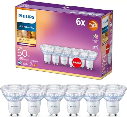 Philips - Bombilla LED Spot Foco 50W, GU10, 36 Grados Apertura