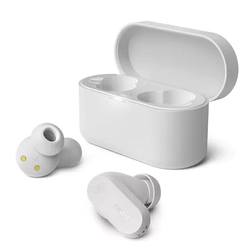 Philips TAT3509WT Auriculares Bluetooth con Cancelación de Ruido y Estuche de Carga