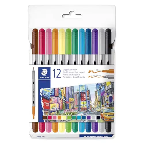 STAEDTLER Rotuladores Design Journey doble punta modelo 3200 C12