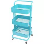 T-LoVendo Carro de Cocina Metálico con Ruedas y Cajones de Almacenamiento