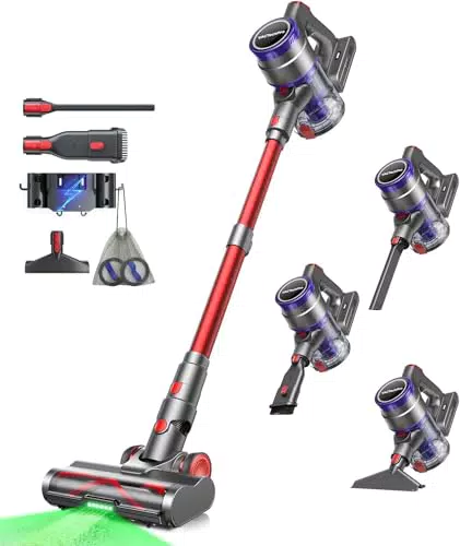 VACTechPro 48000Pa Aspiradora sin Cable Vertical con Filtración de 8 Capas