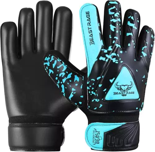 BEAST RAGE Guantes de Portero para Niños | Equipamiento de Fútbol Infantil