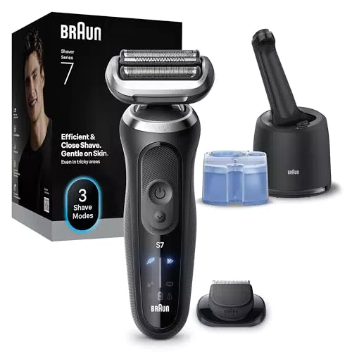 Braun Series 7 Afeitadora Eléctrica Hombre Seco y Mojado con Centro de Limpieza