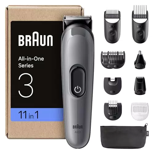 Braun Recortadora Todo en Uno Series 3 AIO3565 para Barba y Pelo Hombre