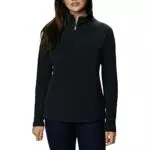 Columbia Mujer Forro polar con media cremallera, Black