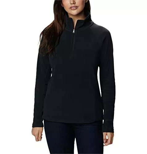 Columbia Mujer Forro polar con media cremallera, Black