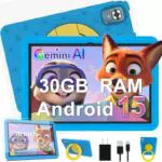 DMOAO Tablet para Niños 10 Android 15, 30GB RAM, WiFi 5G, Control Parental