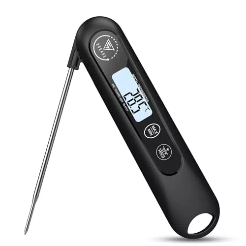 DOQAUS Termómetro Digital de Cocina con Sonda Plegable y Pantalla LCD