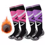 Findway calcetines térmicos largos para esquí y snowboarding, hombre y mujer