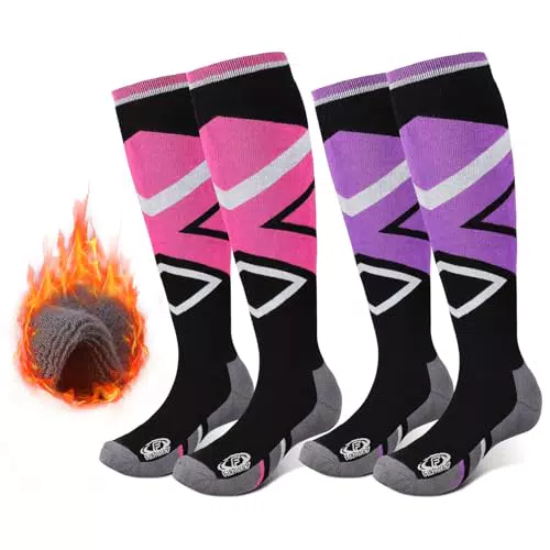Findway calcetines térmicos largos para esquí y snowboarding, hombre y mujer