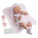 JC Toys La Newborn recién nacida de vinilo suave con ropa y accesorios