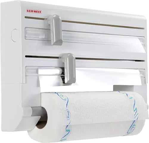 Leifheit Portarrollos de pared ComfortLine con cuchillas para corte limpio