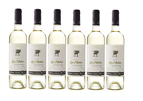 Miguel Torres Chile Las Mulas Sauvignon Blanc, Vino Blanco - 6 botellas de 75 cl