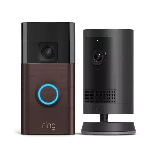 Ring Videotimbre con Batería, Vídeo HD y Fácil Instalación - 30 Días Gratis de Ring Protect
