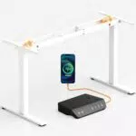 OffiGo Base de escritorio eléctrica ajustable con motor dual y puerto USB