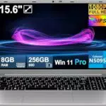 Portátil Celeron N5095 15,6 FHD, 8GB RAM, 256GB SSD, Windows 11 Pro + Ratón y Teclado