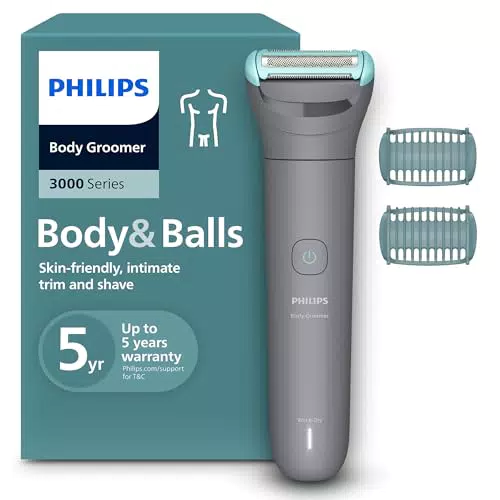 Philips Afeitadora Corporal Series 3000 para Hombre con Protección e Impermeable, BG3480/15