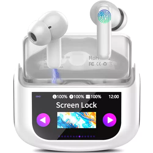 QXUFV Auriculares traductor instantáneo con cancelación de ruido y pantalla LED