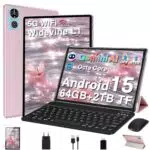 Tablet Android 15 con 30GB RAM, 64GB ROM, WiFi 5G, Teclado y Funda