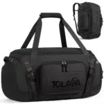 Tolaccea Bolsa de deporte convertible con compartimento para zapatos y portátil 15,6