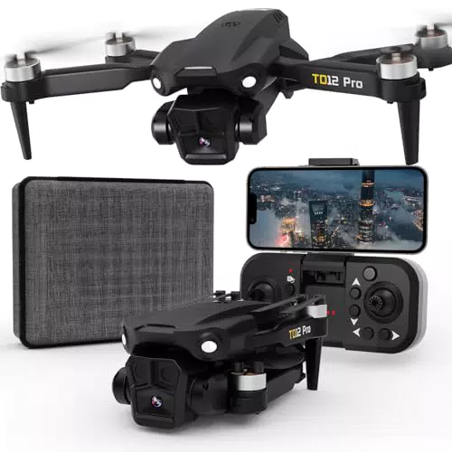 Toladrone TD12PRO Drone 4K para Principiantes Plegable con Cámara y Motor Brushless