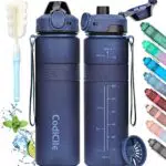 Botella Agua Deportiva Sin BPA A Prueba De Fugas Para Gimnasio Escuela Oficina Viajes