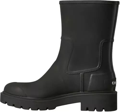 Calvin Klein Botas de agua para mujer Mid Rubber Chunky