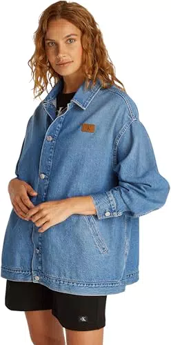 Calvin Klein Cazadora Vaquera Mujer Overshirt Denim Oversize