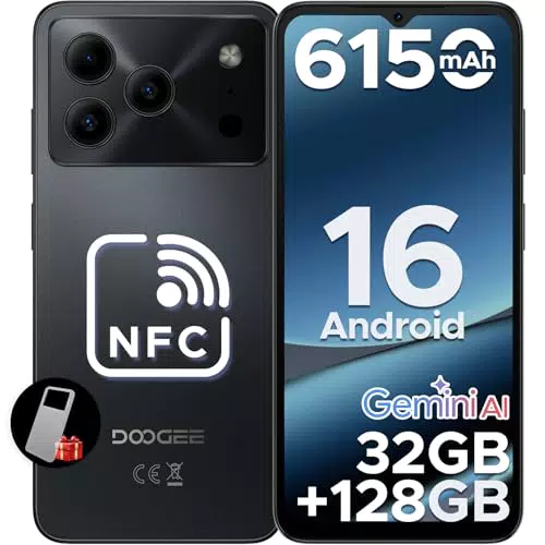 DOOGEE Note56 Pro Smartphone Android 128GB, 6150mAh, Dual SIM, Cámara 13MP