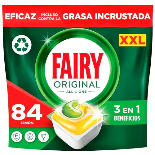 Fairy Original Cápsulas Lavavajillas Todo En Uno Limpieza Profunda Grasa Reseca