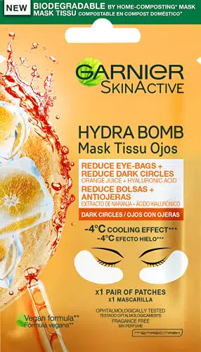 Garnier Skin Active Mascarilla para Ojos Anti-Fatiga con Ácido Hialurónico