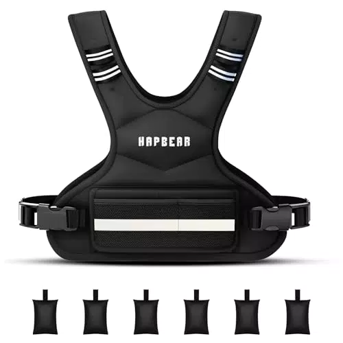 HAPBEAR Chaleco Lastrado Ajustable para Entrenamiento, Correr y Fuerza