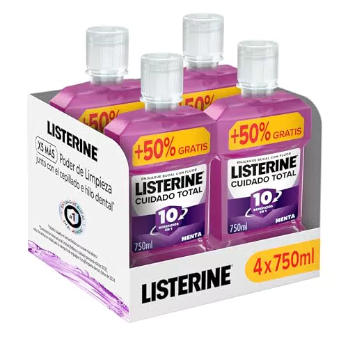 Listerine Enjuague Bucal, 6 Beneficios en 1, Aliento Fresco