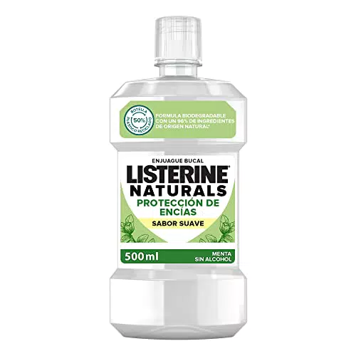 Listerine Naturals Enjuague Bucal Sin Alcohol con Ingredientes Naturales Protege Encías